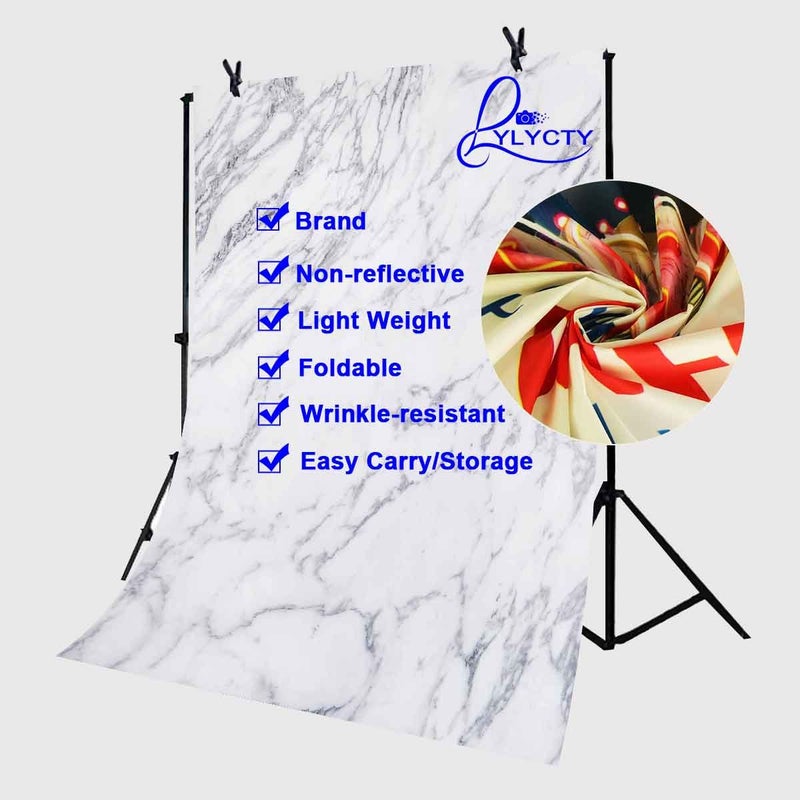 LYLYCTY 5X7ft Customized Backdrop Marble Texture Pattern Studio Photography Backdrop Props LYGE614 - Image 4